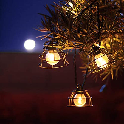 Vigdur Lantern String Lights, 10 G40 Bulbs Patio String Lights, 11FT
