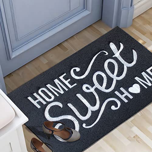 AAZZKANG Black Door Mat Large 36"x24" with Non Slip Rubber Backing Easy to Clean Outdoor Indoor High Traffic Areas Entrance Doormat - color: Black, size: 24" x 36" (Rectangular)