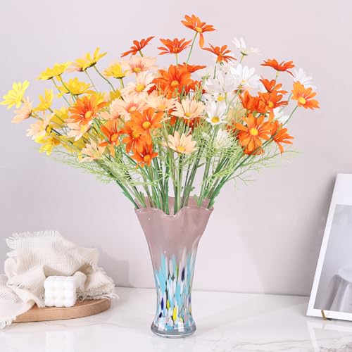 9.0" H Blush Glass Vases for Flower, Unique Hand Blown Glass Vase - color: Blush