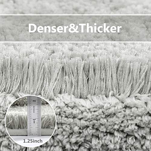 VANZAVANZU Bathroom Rug Set - U Shaped Toilet Cover & Absorbant Microfiber Bath Mat (20"x24" U Plus 20"x32", Light Grey) - color: Light Gray, size: 20"x32" Plus 20"x24" U