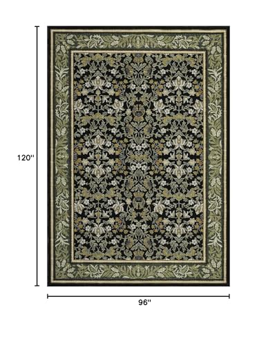 GarveeHome Washable Christmas Rugs 8x10 for Living Room Bedroom Green Black - color: Green Black, size: 8' x 10' (Rectangular)