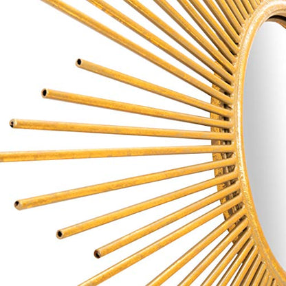 SAFAVIEH Home Collection Vila 41-inch Gold Sunburst Round Mirror