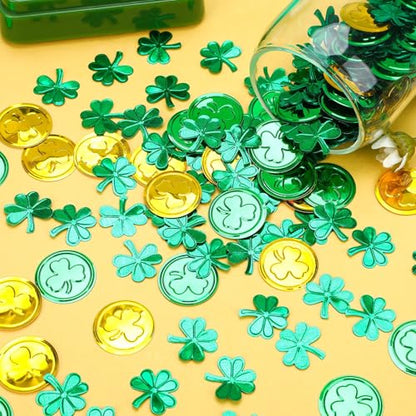 MARFOREVER St. Patrick's Day Shamrock Confetti Table Centerpiece Decoration - style: St Patricks Day