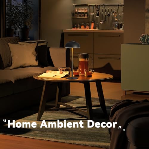 Cordless Table Lamps Rechargeable,Battery Operated Light LED 2 Pack - color: Black-Set of Two