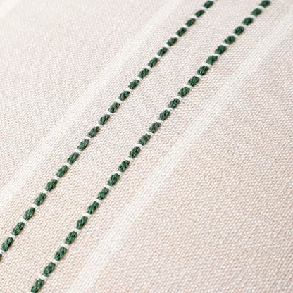 Hckot Spring Striped Throw Pillow Covers 20x20 Set of 2 Green Pillow Covers - color: Dark Green, size: 20" x 20" (Pack of 2)