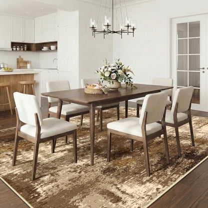 RELEANY Washable 10'x14' Abstract Area Rug for Living Room Brown Tan - color: Brown/Tan, size: 10' x 14' (Rectangular)