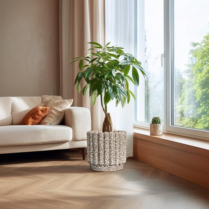 Ceramicfor Ceramic Planter, 12 Inch, Leopard Print White - color: Leopard Print White, size: 12 Inch