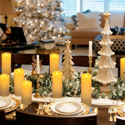 24 Pack Ivory Flameless Candles, with 4 Remote Controls - color: 24Wave Flameless Candle