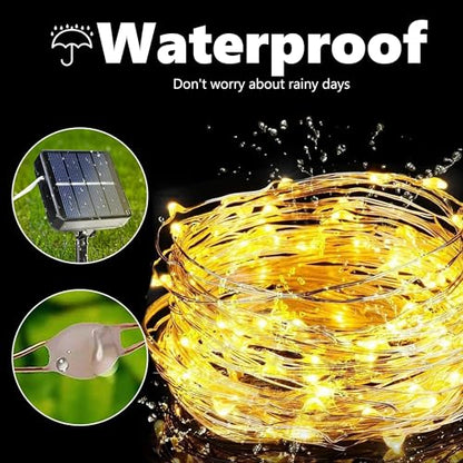 Joomer Solar Fairy Lights, 4Pack Total 104FT 320LED Lights, Warm White - color: Warm White, size: 4*80LED