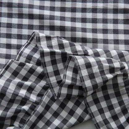 Mywinlle Black/White Gingham Plaid Ruffle Throw Pillow Covers 18"x18" - color: Black/White, size: 18" x 18" (Pack of 2)
