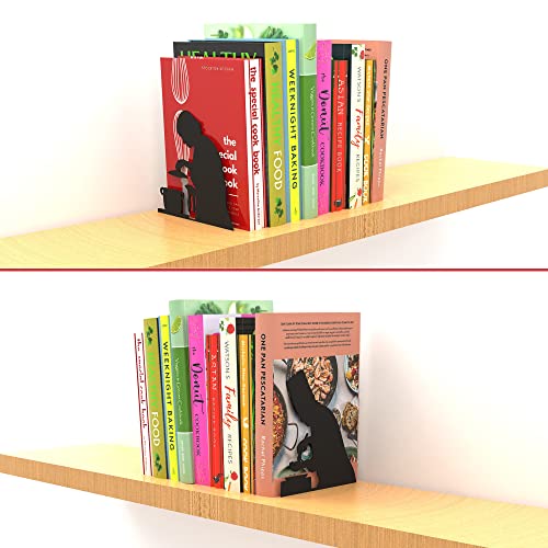 Artori Design Hidden Bookends for Shelves - Cooking Book Ends - color: Cooking