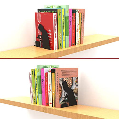 Artori Design Hidden Bookends for Shelves - Cooking Book Ends - color: Cooking