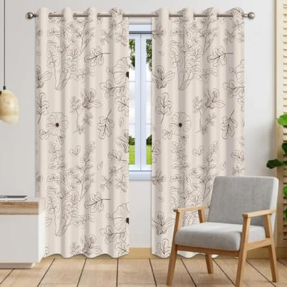Floral Blackout Curtains for Bedroom 84 Inches Long - color: Botanical-b