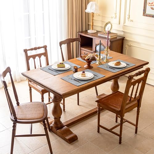 KXN Placemats Set of 4, Durable Dual-Layer Fabric Table Mats, Light Gray - color: Light Gray