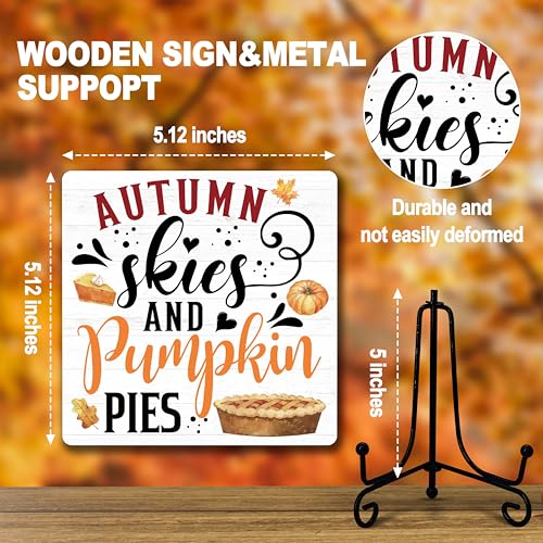 DETIHO Fall Decorations for Home, Thanksgiving Gift Centerpieces for Tables - style: AUTUMN SKIES PUMPKIN PIES