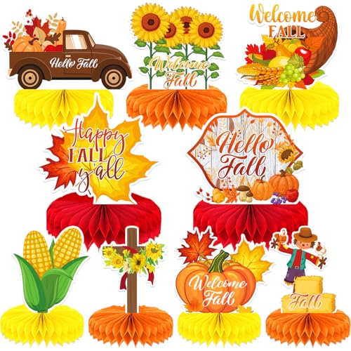 Fall Table Decorations, Thanksgiving Centerpieces for Dinner Table - style: Fall