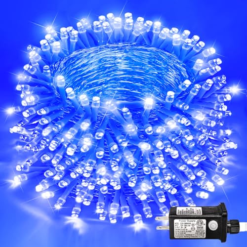 262FT 800 LED Christmas Lights Outdoor, Blue String Lights Indoor - color: Blue, size: 262FT 800LED