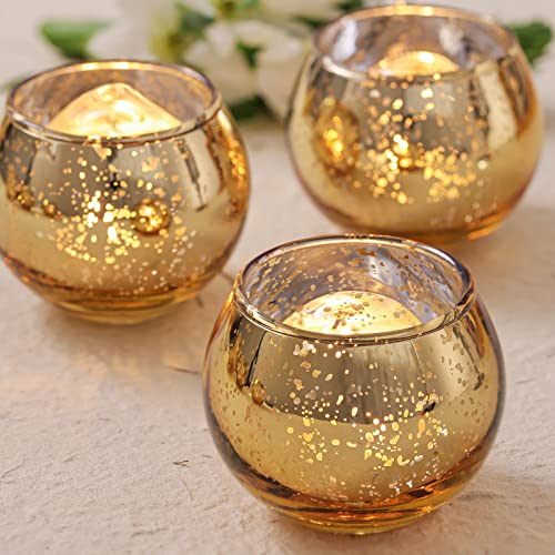 Volens 24PCS Gold Votive Candle Holders for Table Centerpieces - color: Gold, size: 24 PACK