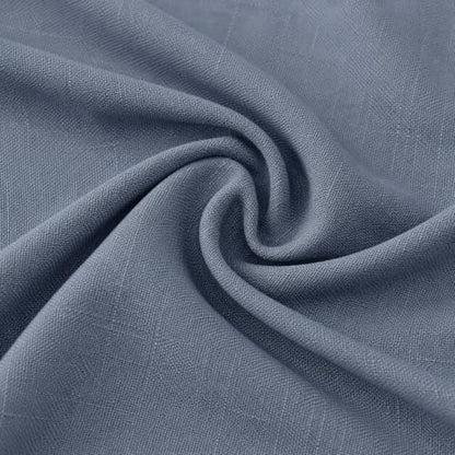 Meekio Linen Blend Throw Pillow Covers 18x18 Set of 2, Blue Gray - color: Blue Grey, size: 18" x 18" (Pack of 2)