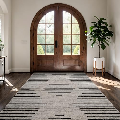 Rugshop Contemporary Abstract Area Rug for Living Room Cream 7' 10" x 10' - size: 7'10" x 10' (Rectangular)