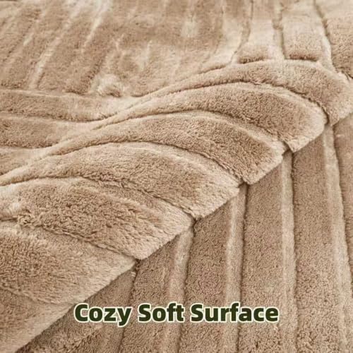 Brown Solid Area Rug 8x10, Washable Non Slip Rugs for Living Room - color: Light Brown, size: 8' x 10' (Rectangular)