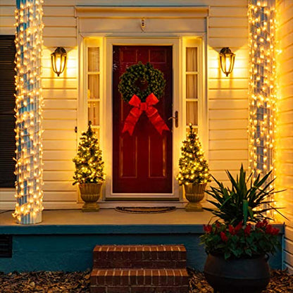 JMEXSUSS 500 LED Christmas Lights Outdoor, 8 Modes Christmas Tree Lights - color: Warm White, size: 500 LED