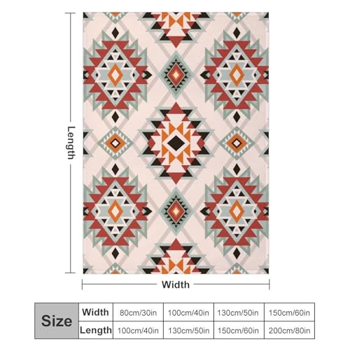 Southwest Style Blanket, Boho Geometric Print Throw Blanket Tribal Aztec Blanket for Couch Bed Sofa Cover Throw Home DéCor 30"x40" - color: Aztec-8, size: 30"x40"