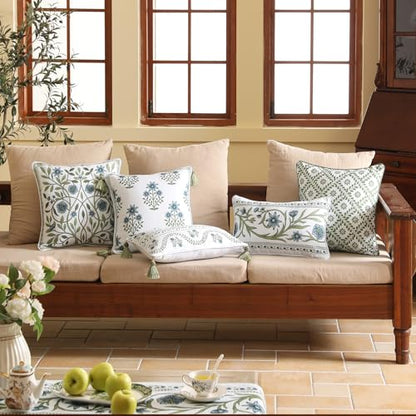 ISAENNE Designer Printed Rectangle Throw Pillow Cover,Set of 2,20"x12" - color: Mosella E, size: 20" x 12" (Pack of 2)