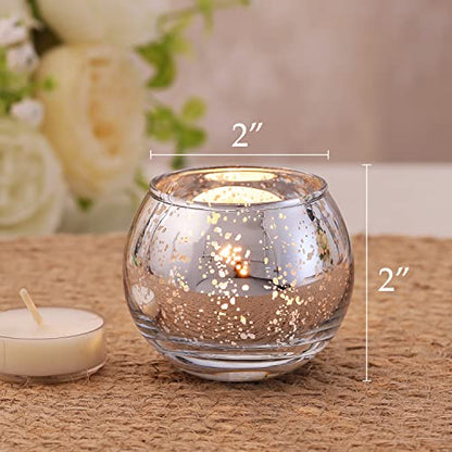 Volens 24PCS Silver Votive Candle Holders for Table Centerpieces - color: Silver, size: 24 PACK