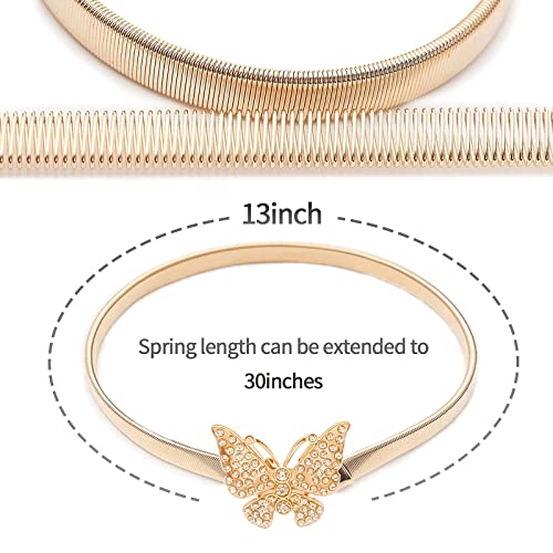 6Pack Curtain Tiebacks Aluminum Alloy Spring Design Curtain Holdback Leaf Carving Design Curtain Ties for Drapes Curtain Ties Backs Curtain Modern Style Curtain Holdback Decor(Gold Butterfly) - color: Gold Butterfly