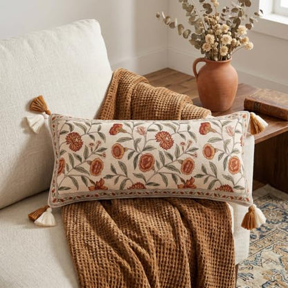 ISAENNE Designer French Rectangle Throw Pillow Cover,28"x12" - color: Albano a, size: 28" x 12" (Pack of 1)