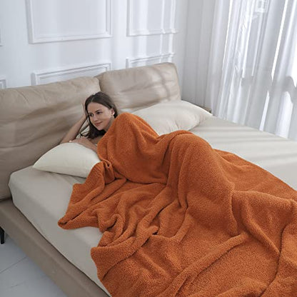 bearberry Knit Throw Blanket 40x50 Caramel Super Soft Plush for Couch - color: Caramel, size: Kids(40″x50″)