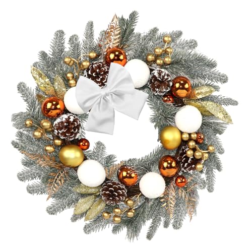 Christmas Wreaths for Front Door Decor Flower, 20" Winter Berries - color: Wreaths 3