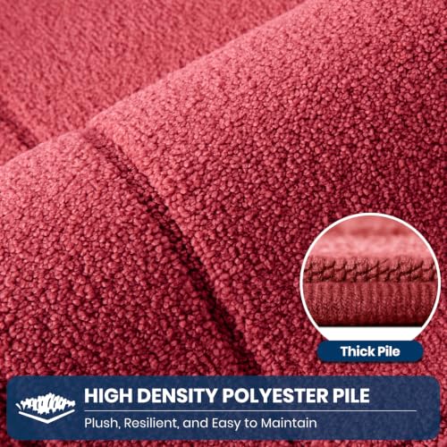 PURRUGS Kitchen Rug and Runner, 24" x 35.5"+ 24" x 59", Burgundy Red - color: Burgundy Red, size: 24" X 35.5"+ 24" X 59"