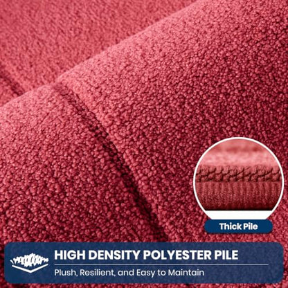 PURRUGS Kitchen Rug and Runner, 24" x 35.5"+ 24" x 59", Burgundy Red - color: Burgundy Red, size: 24" X 35.5"+ 24" X 59"