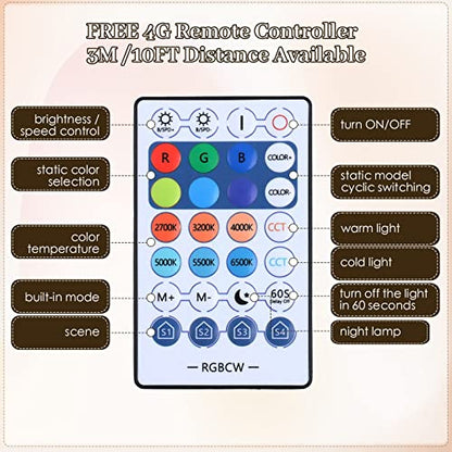 Smart RGB Dimmable Table Lamp Compatible with Alexa&APP&Remote Control, Gray - color: Gray, size: 1 Pack