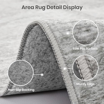 Valenrug 2x6 Runner Rug Non Slip, Washable Rug Runners for Hallways, Grey - color: 01-grey, size: 2' x 6' (Runner)