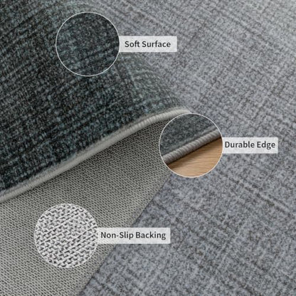 YIHOUSE Hallway Runner Rug, Machine Washable Non-Slip Low Pile,Blue,2x6 ft - color: Blue, size: 2' x 6' (Rectangular)