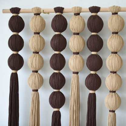 Macrame Wall Hanging Large Boho Wall Decor Natural Brown Khaki 39"W*39"L - color: Brown Khaki