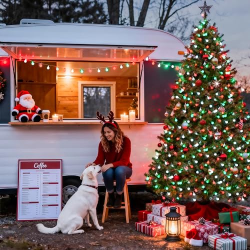JMEXSUSS 33ft 100 LED Globe Red White and Green Christmas String Lights - color: Red White and Green, size: 100 LED Plug