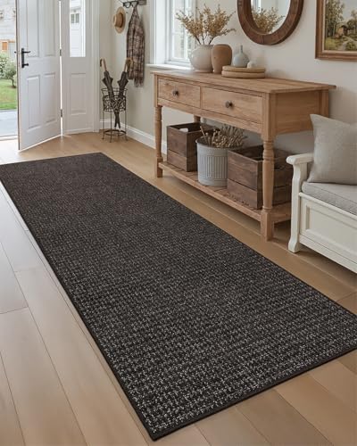 DEXI Hallway Runner Rug 36x96, Non Slip Long Rug for Entryway, Brown - color: Brown, size: 36" X 96" (Runner)