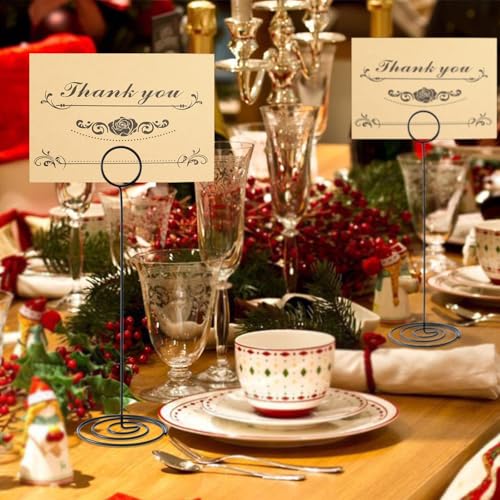 Table Number Holders, 10PCS Place Card Holder, Photo Holder (8.7" Black) - color: Black, size: Extra Large