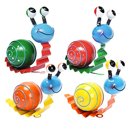 Cruis Cuka Metal Yard Art Cute Snails Garden Decor for Outside Lawn Ornaments Patio Outdoor Decorations - Set of 4(Yellow,Orange,Green,Red) - color: 4snails