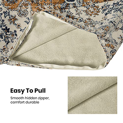 Blue Gold Carpet Pattern Boho Pillow Covers 18x18 Set of 2 - color: Boho-11, size: 18" x 18" (Pack of 2)