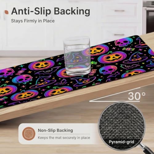 Laser Pumpkin Kitchen Comfort Mat 36x20in Anti-Fatigue Kitchen Mats - color: Laser Pumpkin