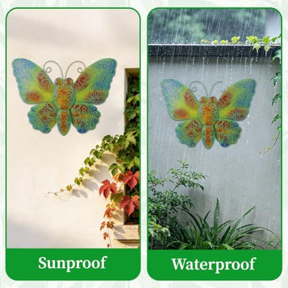 VEWOGARDEN Butterfly Wall Decor Large Outdoor Metal Wall Art - style: Large Butterfly