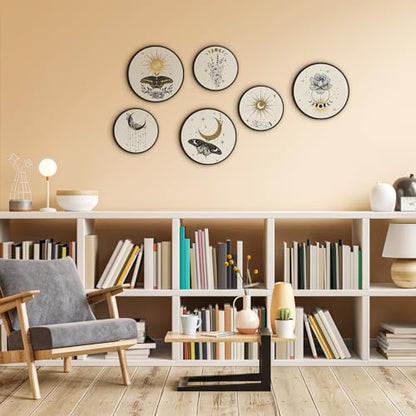 Barydat 6 Pcs Boho Wooden Plant Wall Art Decor,Butterfly,8 Inch, 10 Inch - color: Butterfly