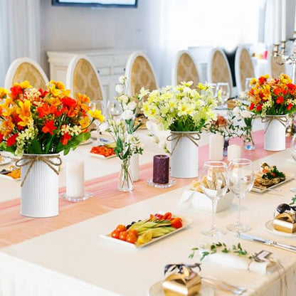 4.33 Inch Mini Vase Wedding Table Centerpieces,White,36 Pcs - color: White