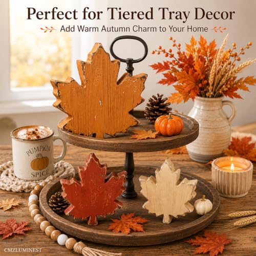 Wooden Leaves Fall Decor, Fall Decorations for Home - style: Maple