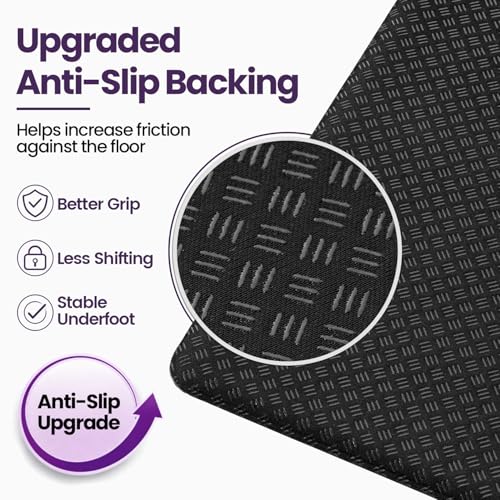 DEXI Kitchen Floor Mats Cushioned Anti Fatigue, 23x59 Non Slip Runner Rug - color: 2-beige, size: 59"l X 23"w X 0.4"th